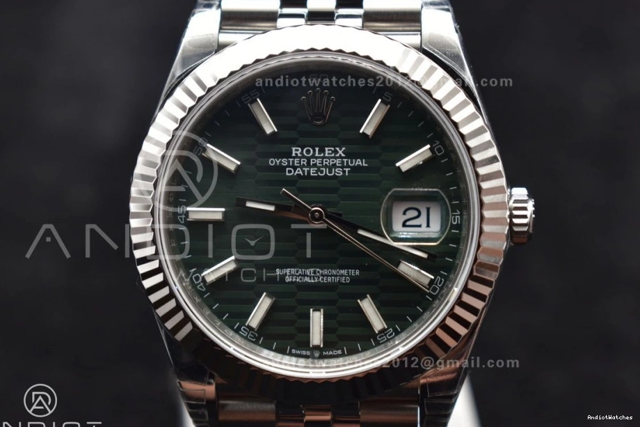 DateJust Edition VSF VS 126334 Bezel Best Textured on Green 1:1 Refined Fluted Dial 641 41 Bracelet Jubilee 904L Steel 1013